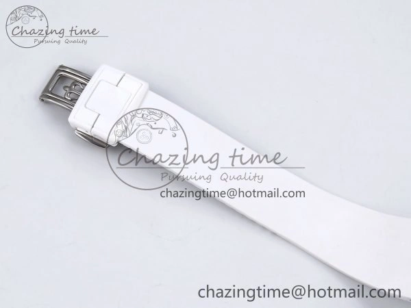GoodFit AET Nautilus 5711 White Ceramic AMGF Best Edition White Dial on White Rubber Strap MIYOTA 8751