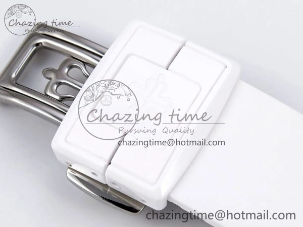 GoodFit AET Nautilus 5711 White Ceramic AMGF Best Edition White Dial on White Rubber Strap MIYOTA 8751