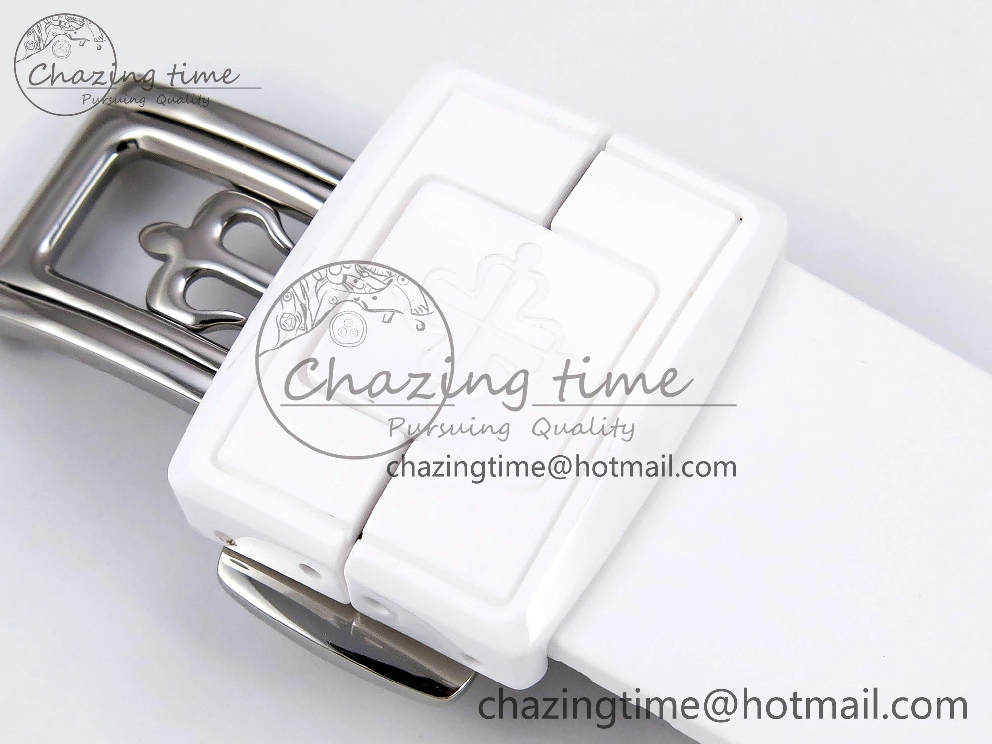 GoodFit AET Nautilus 5711 White Ceramic AMGF Best Edition White Dial on White Rubber Strap MIYOTA 8751