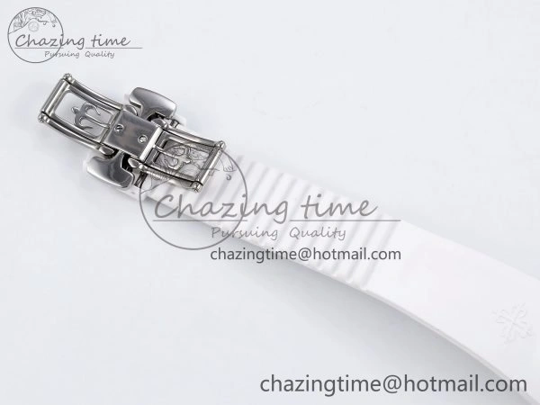 GoodFit AET Nautilus 5711 White Ceramic AMGF Best Edition White Dial on White Rubber Strap MIYOTA 8751