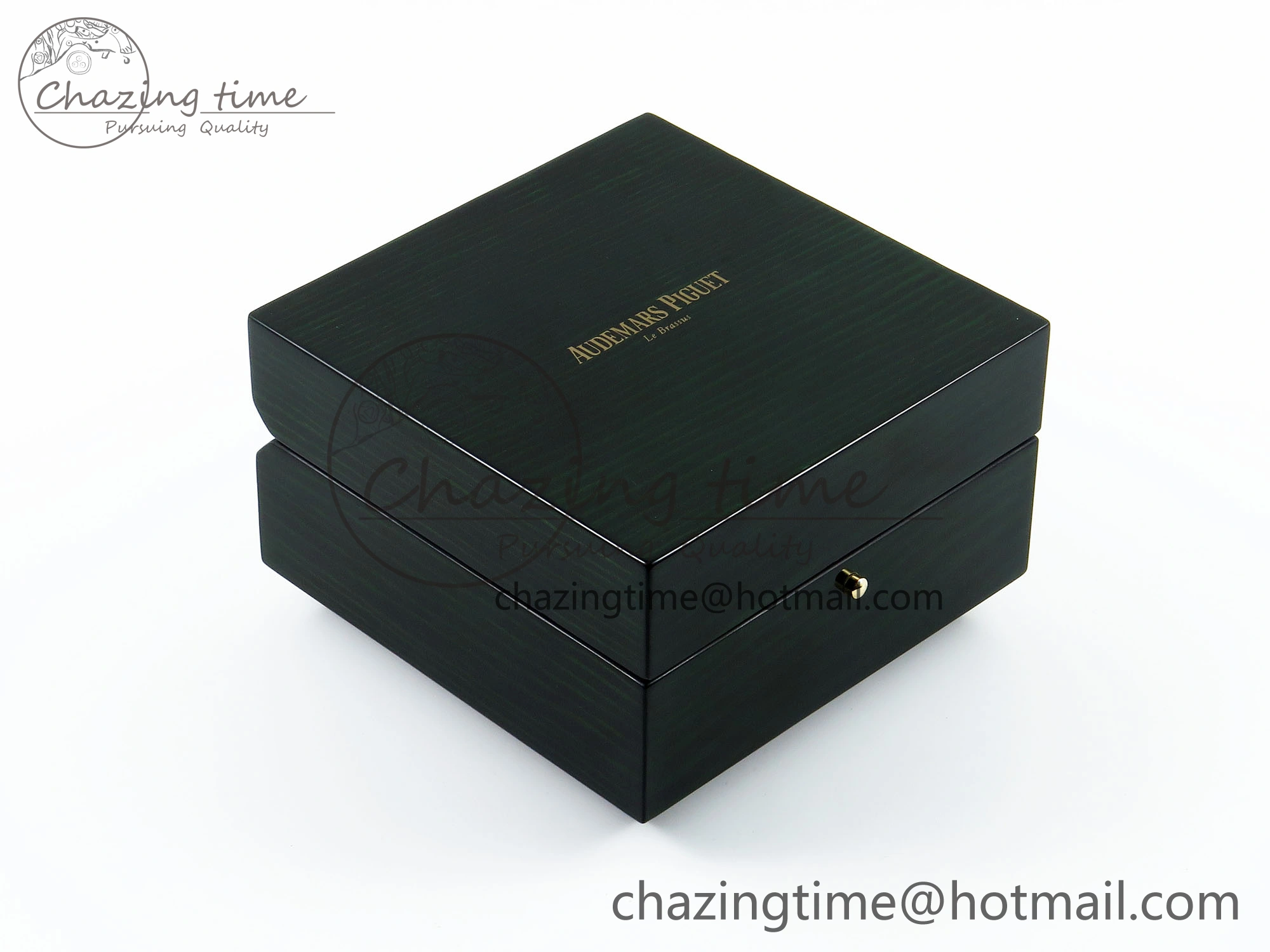 AUDEMARS PIGUET NEW GREEN WOODEN WATCH BOX AND PAPERS IMPORTANT NOTE ZipUp 4173