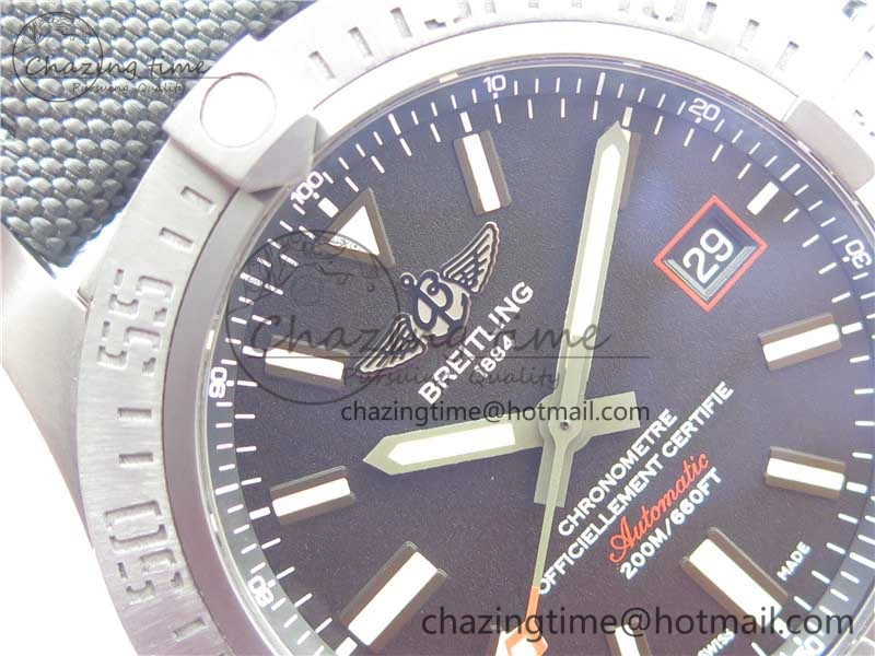 AVENGER BLACKBIRD V17311 DLC ZF 1:1 Best Edition Black Dial on Nylon Strap A2824 V Original 5563