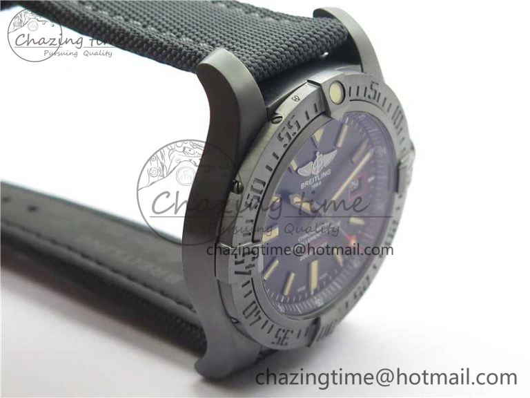 AVENGER BLACKBIRD V17311 DLC ZF 1:1 Best Edition Black Dial on Nylon Strap A2824 V Original 5563