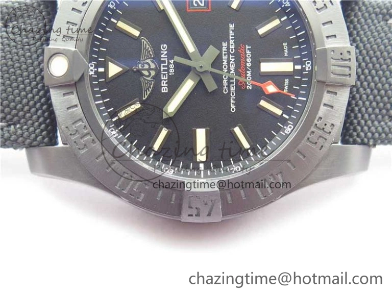 AVENGER BLACKBIRD V17311 DLC ZF 1:1 Best Edition Black Dial on Nylon Strap A2824 V Original 5563