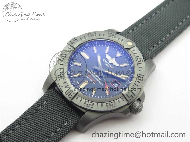 AVENGER BLACKBIRD V17311 DLC ZF 1:1 Best Edition Black Dial on Nylon Strap A2824 V Original 5563