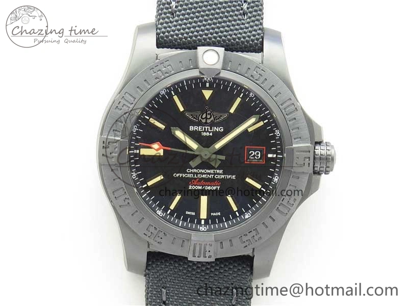 AVENGER BLACKBIRD V17311 DLC ZF 1:1 Best Edition Black Dial on Nylon Strap A2824 V Original 5563