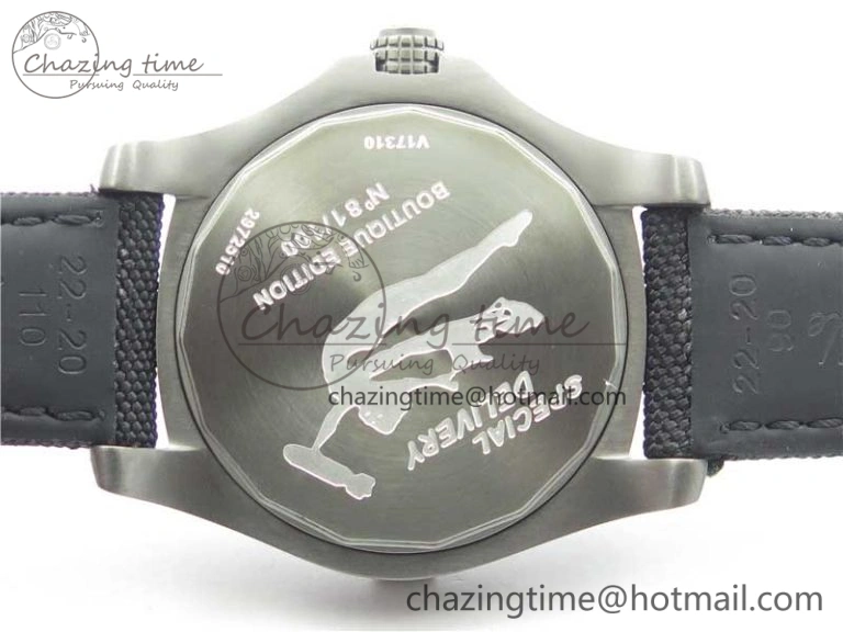 AVENGER Boutique Edition V17310 Dia Bezel Ti DLC 1:1 Best Edition Yellow Dial on Nylon Strap A Tailored 5577