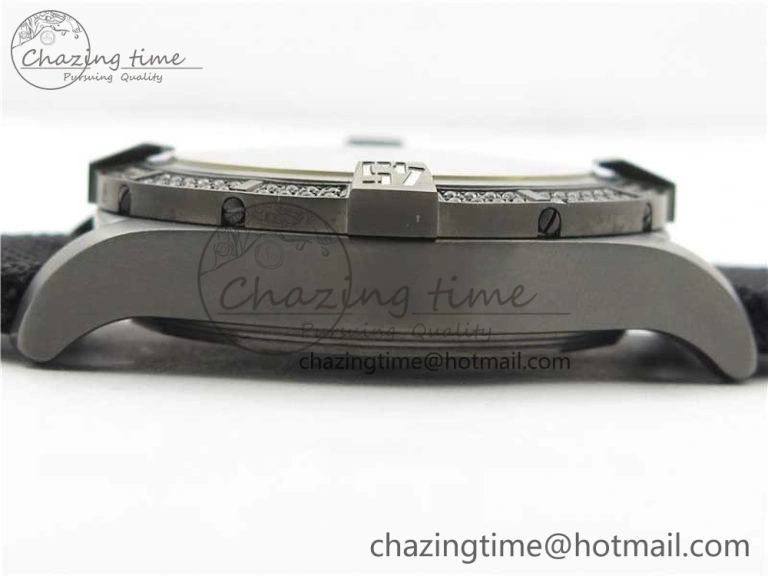 AVENGER Boutique Edition V17310 Dia Bezel Ti DLC 1:1 Best Edition Yellow Dial on Nylon Strap A Tailored 5577