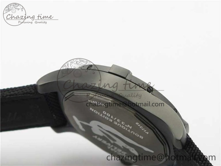AVENGER Boutique Edition V17310 Ti DLC 1:1 Best Edition Black CF Dial on Nylon Strap A Practical 5575