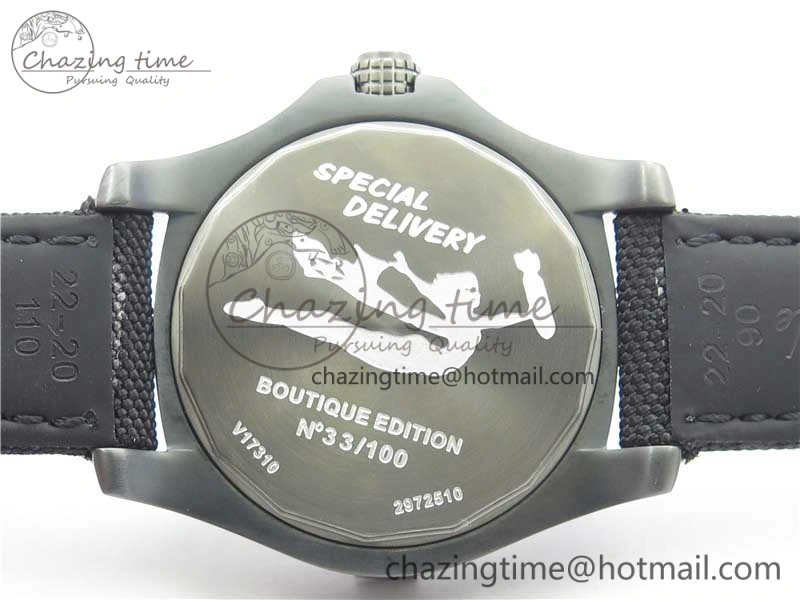AVENGER Boutique Edition V17310 Ti DLC 1:1 Best Edition Black CF Dial on Nylon Strap A Practical 5575