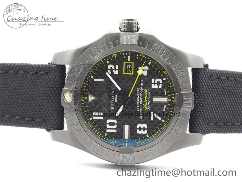 AVENGER Boutique Edition V17310 Ti DLC 1:1 Best Edition Black CF Dial on Nylon Strap A Practical 5575
