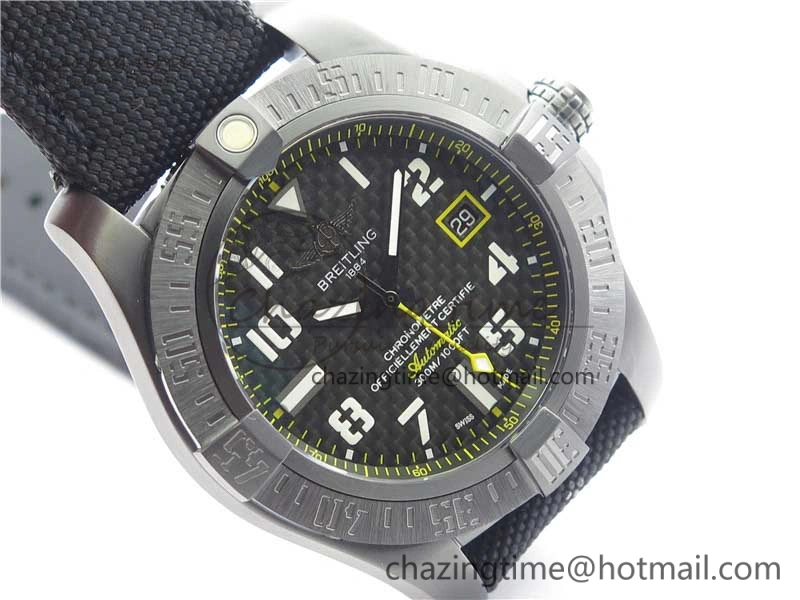 AVENGER Boutique Edition V17310 Ti DLC 1:1 Best Edition Black CF Dial on Nylon Strap A Practical 5575