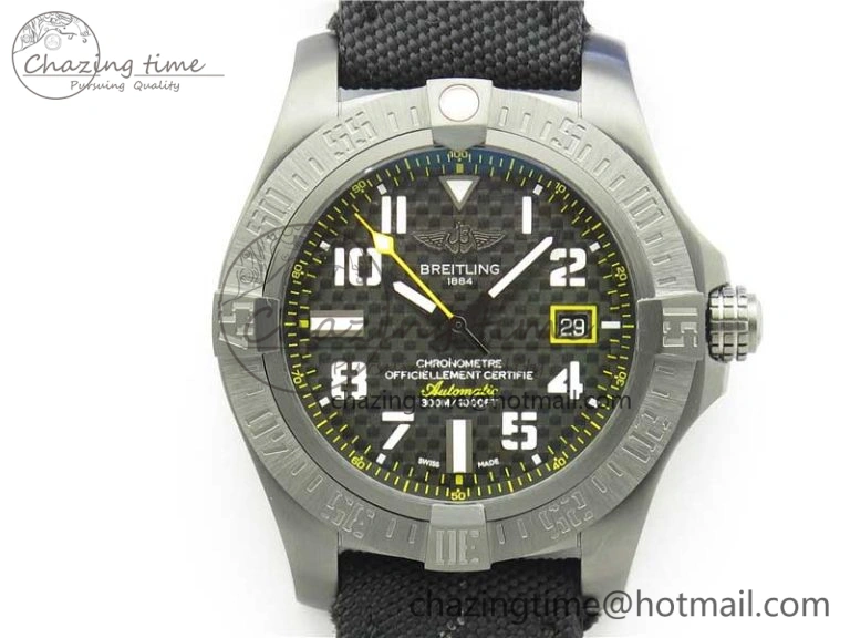 AVENGER Boutique Edition V17310 Ti DLC 1:1 Best Edition Black CF Dial on Nylon Strap A Practical 5575