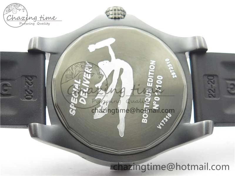 AVENGER Boutique Edition V17310 Ti DLC 1:1 Best Edition Yellow Dial on Rubber Strap A NewStyle 5576