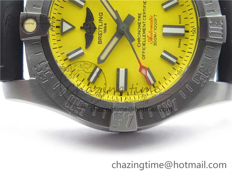 AVENGER Boutique Edition V17310 Ti DLC 1:1 Best Edition Yellow Dial on Rubber Strap A NewStyle 5576