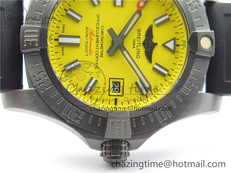 AVENGER Boutique Edition V17310 Ti DLC 1:1 Best Edition Yellow Dial on Rubber Strap A NewStyle 5576