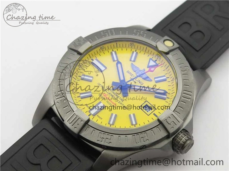 AVENGER Boutique Edition V17310 Ti DLC 1:1 Best Edition Yellow Dial on Rubber Strap A NewStyle 5576