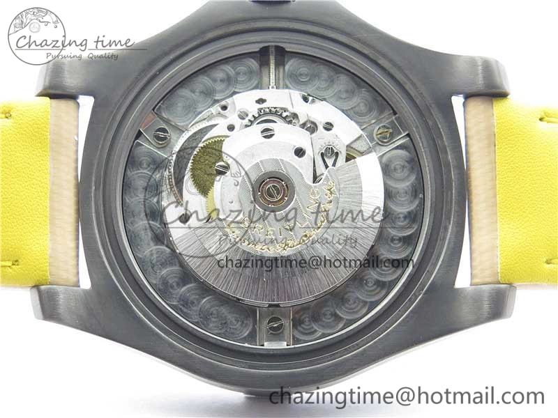 Sustainable AVENGER V32395 Ti DLC 1:1 Best Edition Black Dial on Leather Strap A 5574