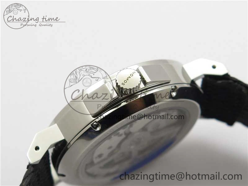 Ahoi Atlantik 555 SS MKS 1:1 Best Edition Black Dial On Nylon Strap Seagull movement Comfortable 7630