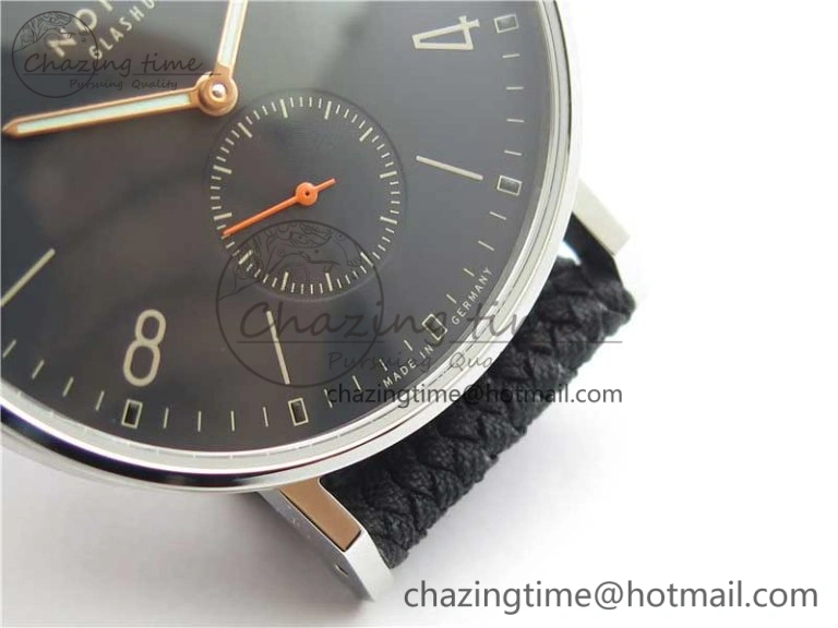 Ahoi Atlantik 555 SS MKS 1:1 Best Edition Black Dial On Nylon Strap Seagull movement Comfortable 7630