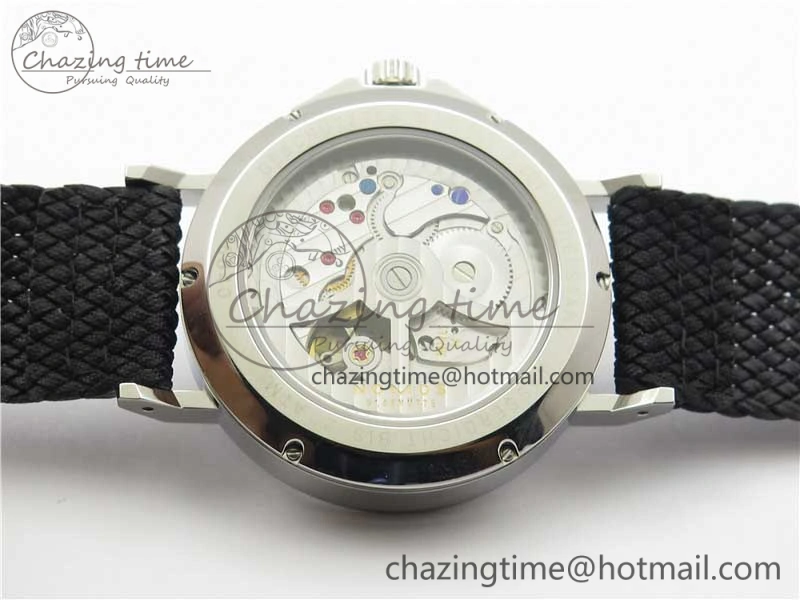 Attractive Ahoi Atlantik 555 SS MKS 1:1 Best Edition White Dial On Nylon Strap Seagull movement 7631