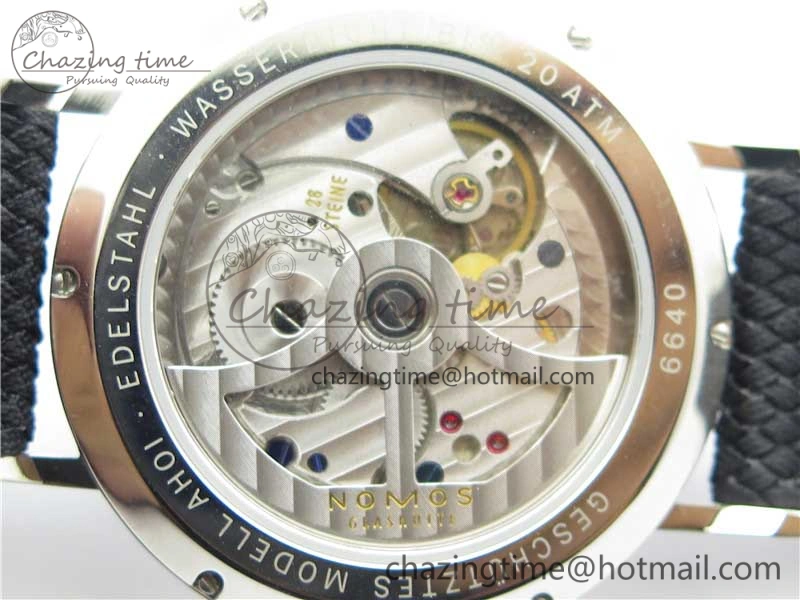 Attractive Ahoi Atlantik 555 SS MKS 1:1 Best Edition White Dial On Nylon Strap Seagull movement 7631