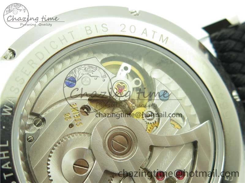 Attractive Ahoi Atlantik 555 SS MKS 1:1 Best Edition White Dial On Nylon Strap Seagull movement 7631