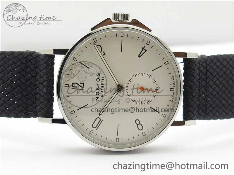Attractive Ahoi Atlantik 555 SS MKS 1:1 Best Edition White Dial On Nylon Strap Seagull movement 7631