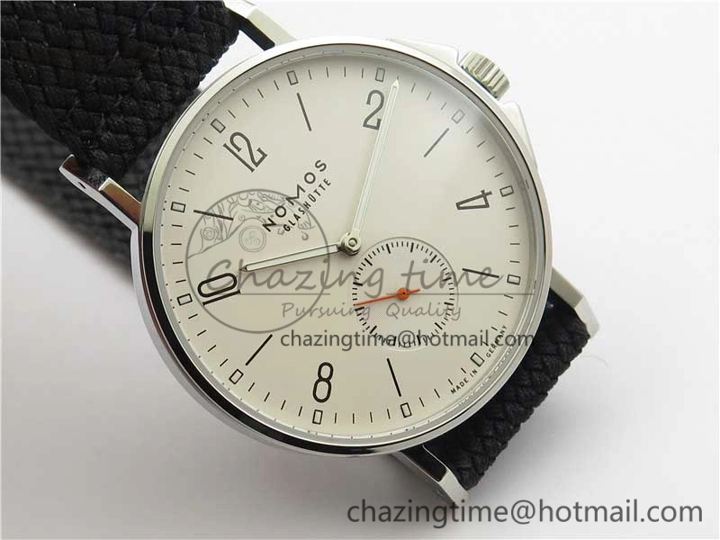 Attractive Ahoi Atlantik 555 SS MKS 1:1 Best Edition White Dial On Nylon Strap Seagull movement 7631