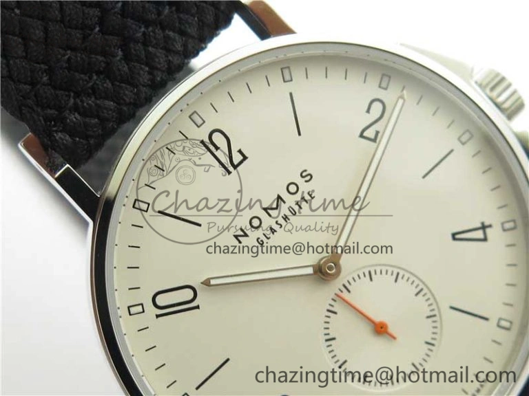 Attractive Ahoi Atlantik 555 SS MKS 1:1 Best Edition White Dial On Nylon Strap Seagull movement 7631