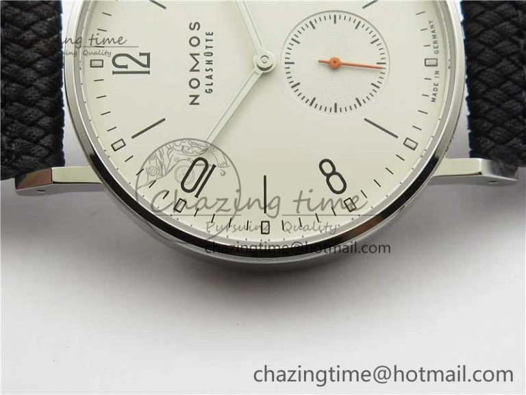 Attractive Ahoi Atlantik 555 SS MKS 1:1 Best Edition White Dial On Nylon Strap Seagull movement 7631