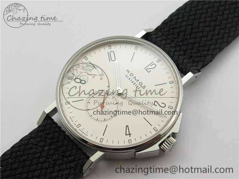 Attractive Ahoi Atlantik 555 SS MKS 1:1 Best Edition White Dial On Nylon Strap Seagull movement 7631