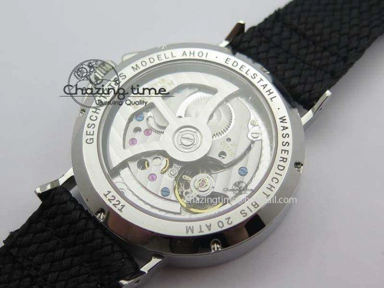 StreetReady Ahoi Atlantik SS Blue Dial On Black Textile Strap A 7635