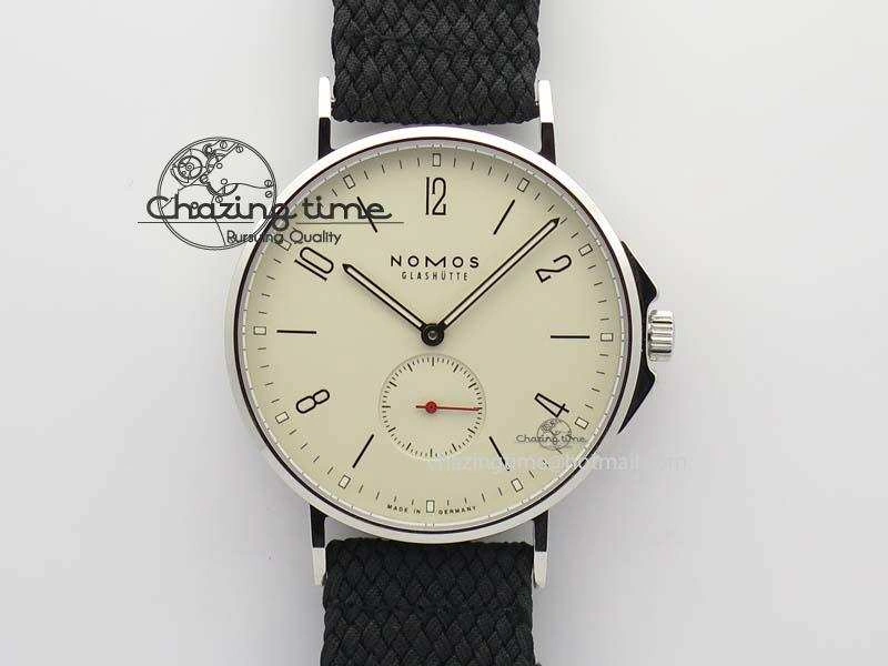 Ahoi Atlantik SS White Dial On Black Textile Strap A Resilient 7636