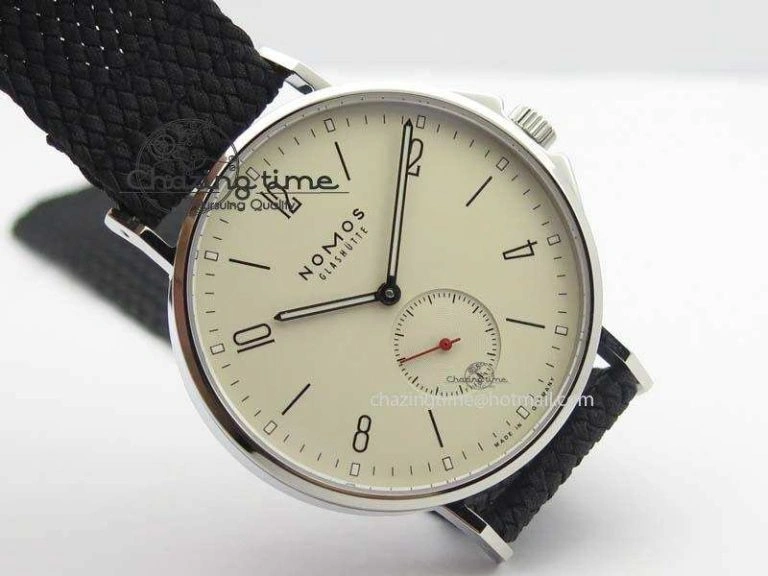 Ahoi Atlantik SS White Dial On Black Textile Strap A Resilient 7636