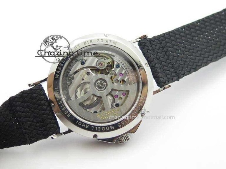 EasyMatch Ahoy Atlantik Date SS Blue Dial On Black Textile Strap A 5059