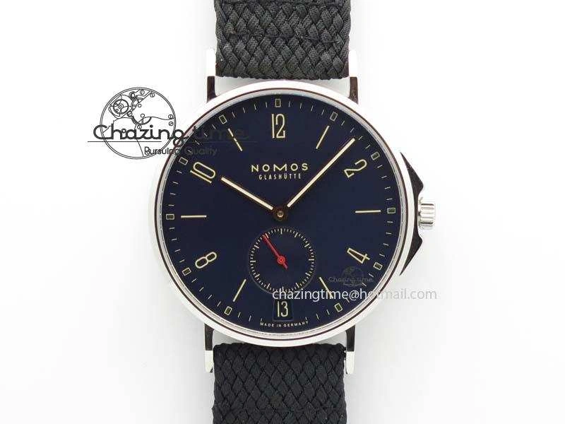 EasyMatch Ahoy Atlantik Date SS Blue Dial On Black Textile Strap A 5059