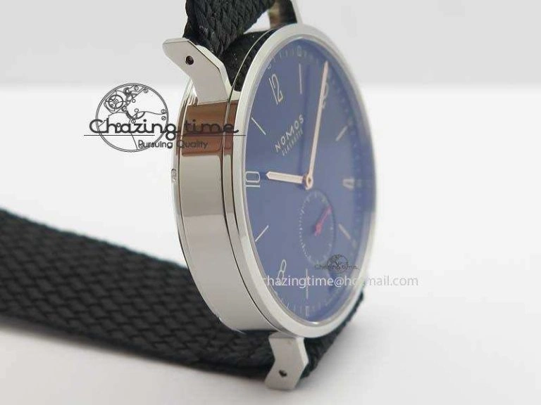 EasyMatch Ahoy Atlantik Date SS Blue Dial On Black Textile Strap A 5059