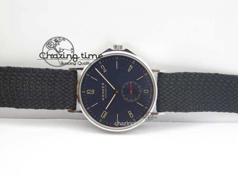 EasyMatch Ahoy Atlantik Date SS Blue Dial On Black Textile Strap A 5059