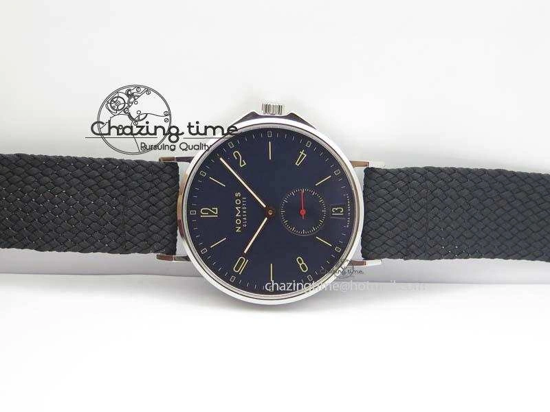 EasyMatch Ahoy Atlantik Date SS Blue Dial On Black Textile Strap A 5059