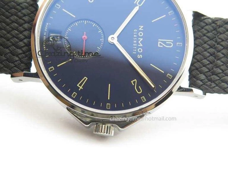 EasyMatch Ahoy Atlantik Date SS Blue Dial On Black Textile Strap A 5059