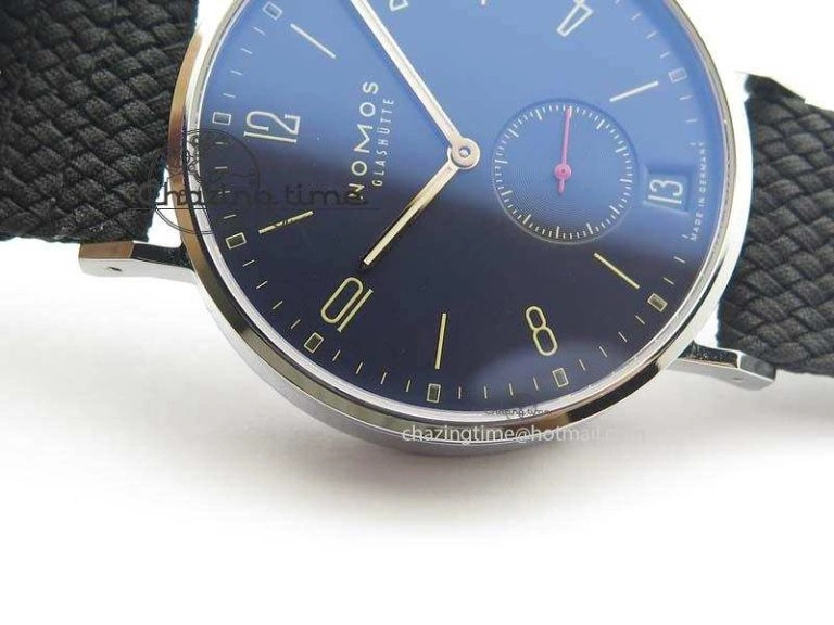 EasyMatch Ahoy Atlantik Date SS Blue Dial On Black Textile Strap A 5059