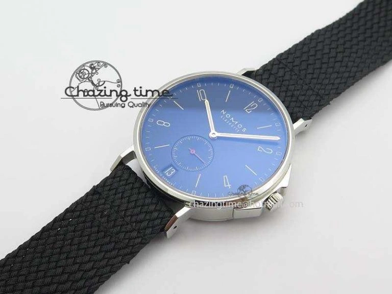 EasyMatch Ahoy Atlantik Date SS Blue Dial On Black Textile Strap A 5059