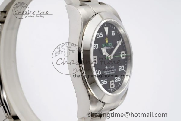 Air-King 116900 JDF 1:1 Best Edition 904L Steel Black Dial on SS Bracelet A Effortless 2062