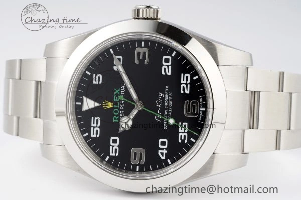 Air-King 116900 JDF 1:1 Best Edition 904L Steel Black Dial on SS Bracelet A Effortless 2062