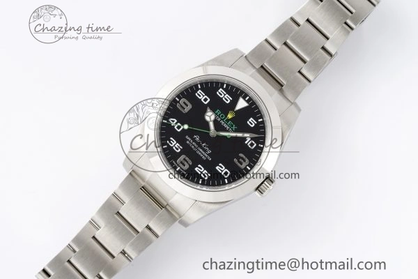 Chic Air-King 116900 JDF 1:1 Best Edition 904L Steel Black Dial on SS Bracelet SA 2061