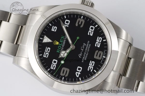 Chic Air-King 116900 JDF 1:1 Best Edition 904L Steel Black Dial on SS Bracelet SA 2061