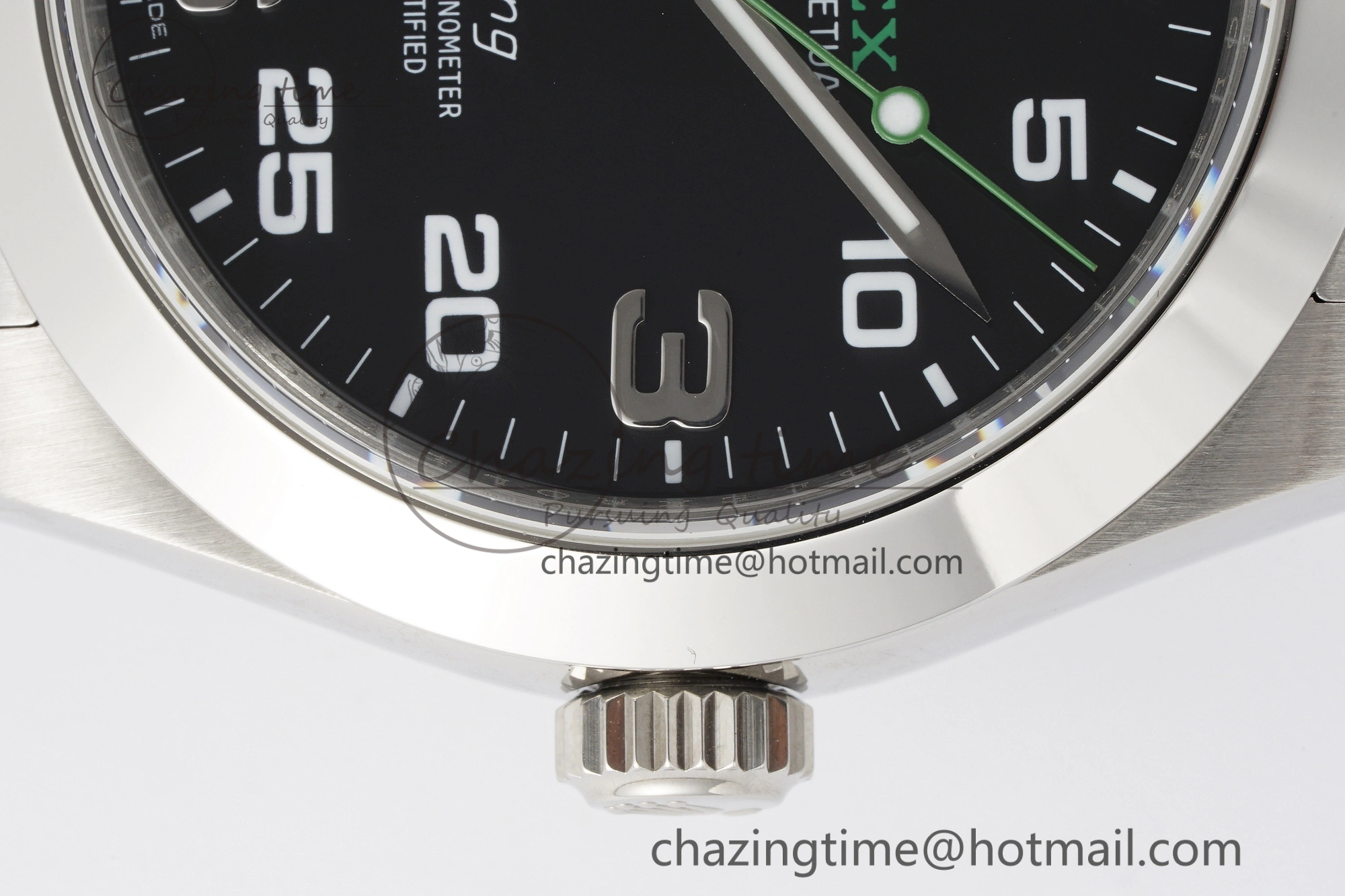 Chic Air-King 116900 JDF 1:1 Best Edition 904L Steel Black Dial on SS Bracelet SA 2061