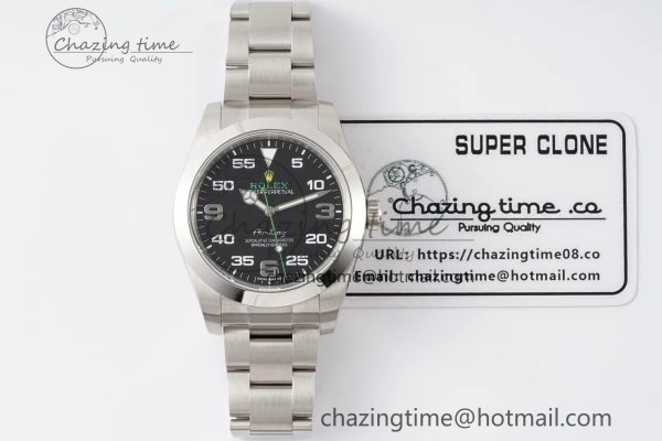 Chic Air-King 116900 JDF 1:1 Best Edition 904L Steel Black Dial on SS Bracelet SA 2061