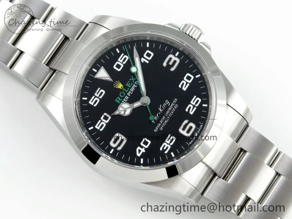 Neat Air-King 126900 Clean 1:1 Best Edition 904L Steel Black Dial on SS Bracelet VR 1703